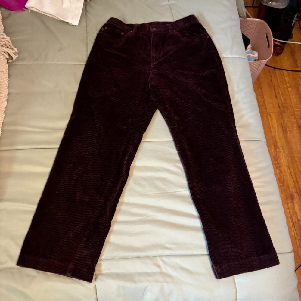 VINTAGE Ralph Lauren Corduroy Maroon Women's Pants